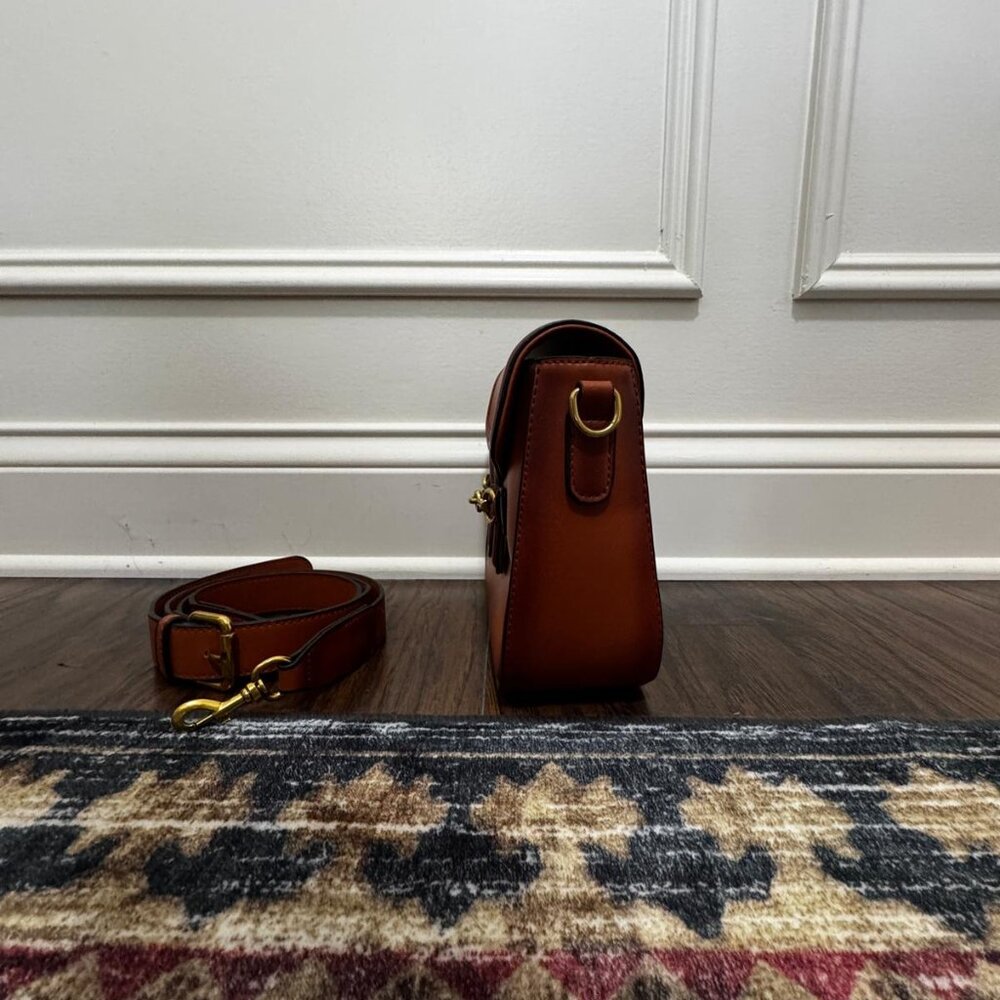 Saddle Brown Horse Bit Horsebit Crossbody Bag - Picture 2 of 5
